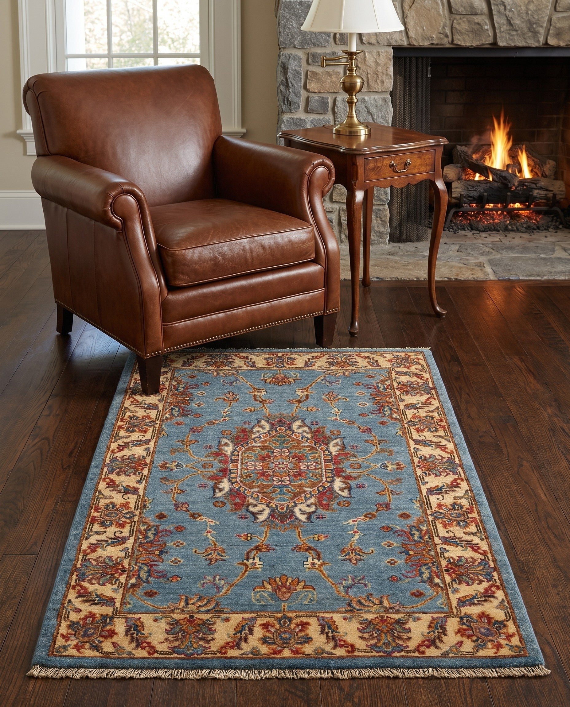2' 8 x 4' 5 Hand Knotted Ziegler Rug