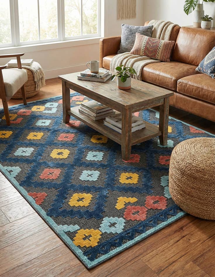 Detail image of 7' x 10'  Washable Belize Indoor / Outdoor Rug