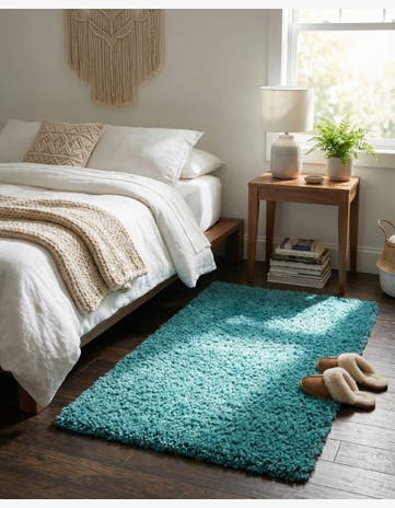 2' x 3' Solid Shag Rug