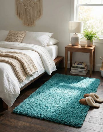 2' x 3' Solid Shag Rug