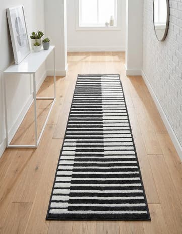 Black Oslo Runner Rug
