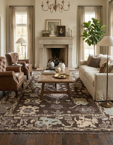 9' 4 x 13' Hand Knotted Oushak Wool Rug