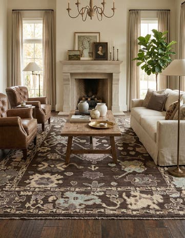 9' 4 x 13' Hand Knotted Oushak Wool Rug