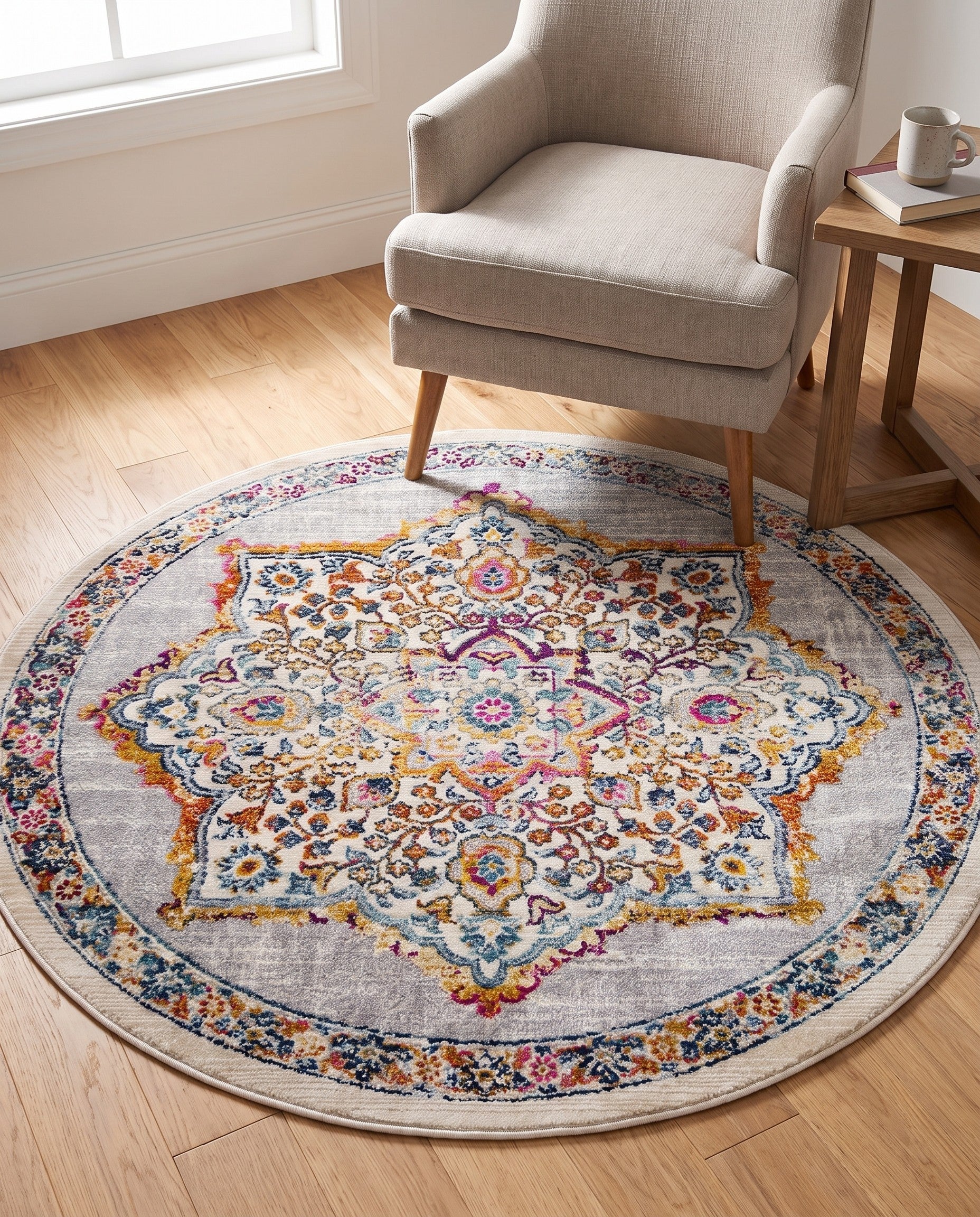 3' 7 x 3' 7 Budapest Round Rug