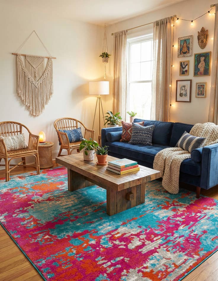 Detail image of  7' 10 x 10' Azalea Rug