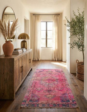 3' 4 x 6' 9 Hand Knotted Ultra Vintage Persian Wool Runner Rug