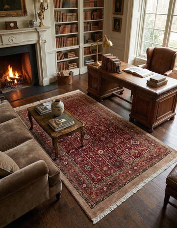 4' 7 x 6' 10 Hand Knotted Kashkuli Persian Rug