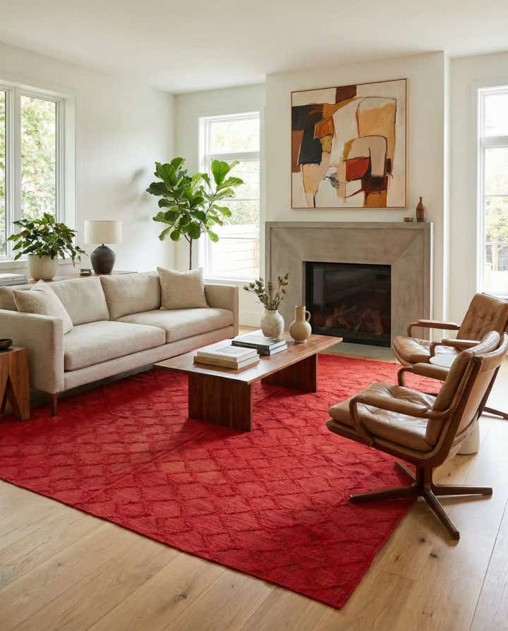 7' 1 x 9' 3 Hand Woven Kilim Modern Wool Rug