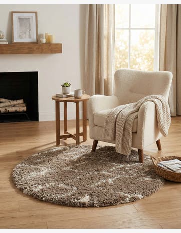 5' x 5' Infinity Shag Round Rug