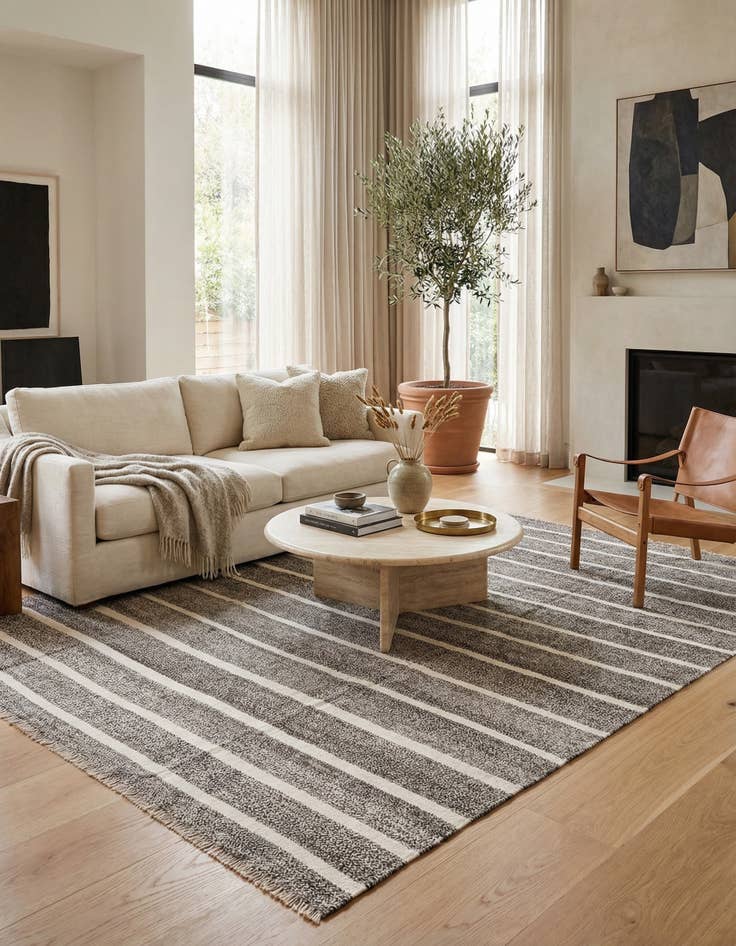 Detail image of 8' 3 x 9' 9  Hand Woven Kilim Modern Wool Rug