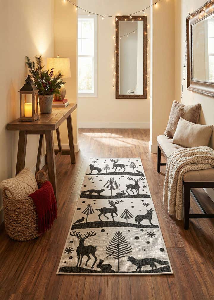 2' x 5' 3 Easy-Clean Holiday Indoor / Outdoor Runner Rug