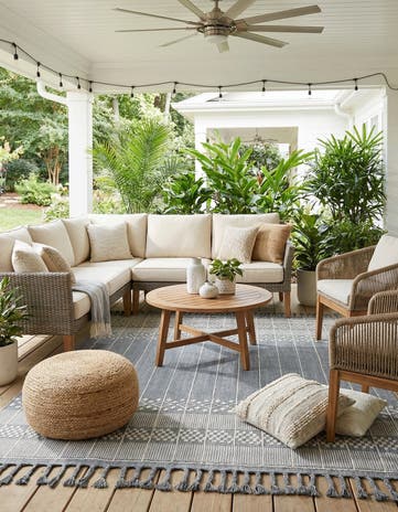 7' 10 x 10' Easy-Clean Eco Bohemian Indoor / Outdoor Rug