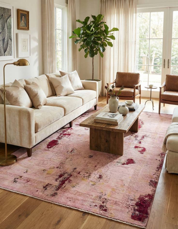 Detail image of 6' x 9'  Hand Knotted Ultra Vintage Persian Wool Rug