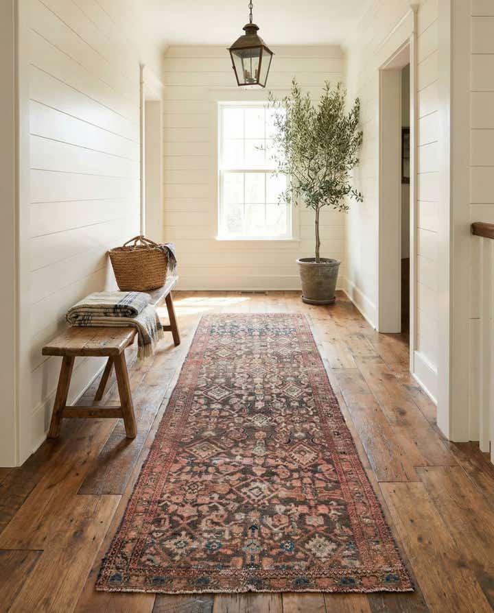 3' 3 x 9' 2 Hand Knotted Ultra Vintage Persian Wool Runner Rug