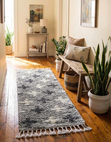 Light Gray Athena Shag Runner Rug