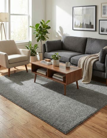 5' 3 x 7' 7 Solid Frieze Rug