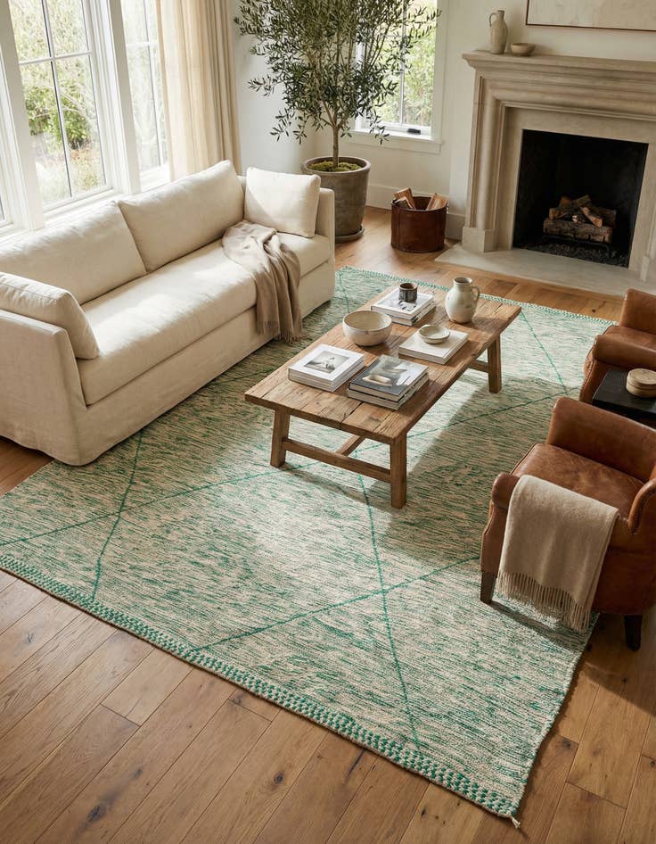 Detail image of 9' 4 x 12' 7  Hand Knotted Moroccan Wool Rug