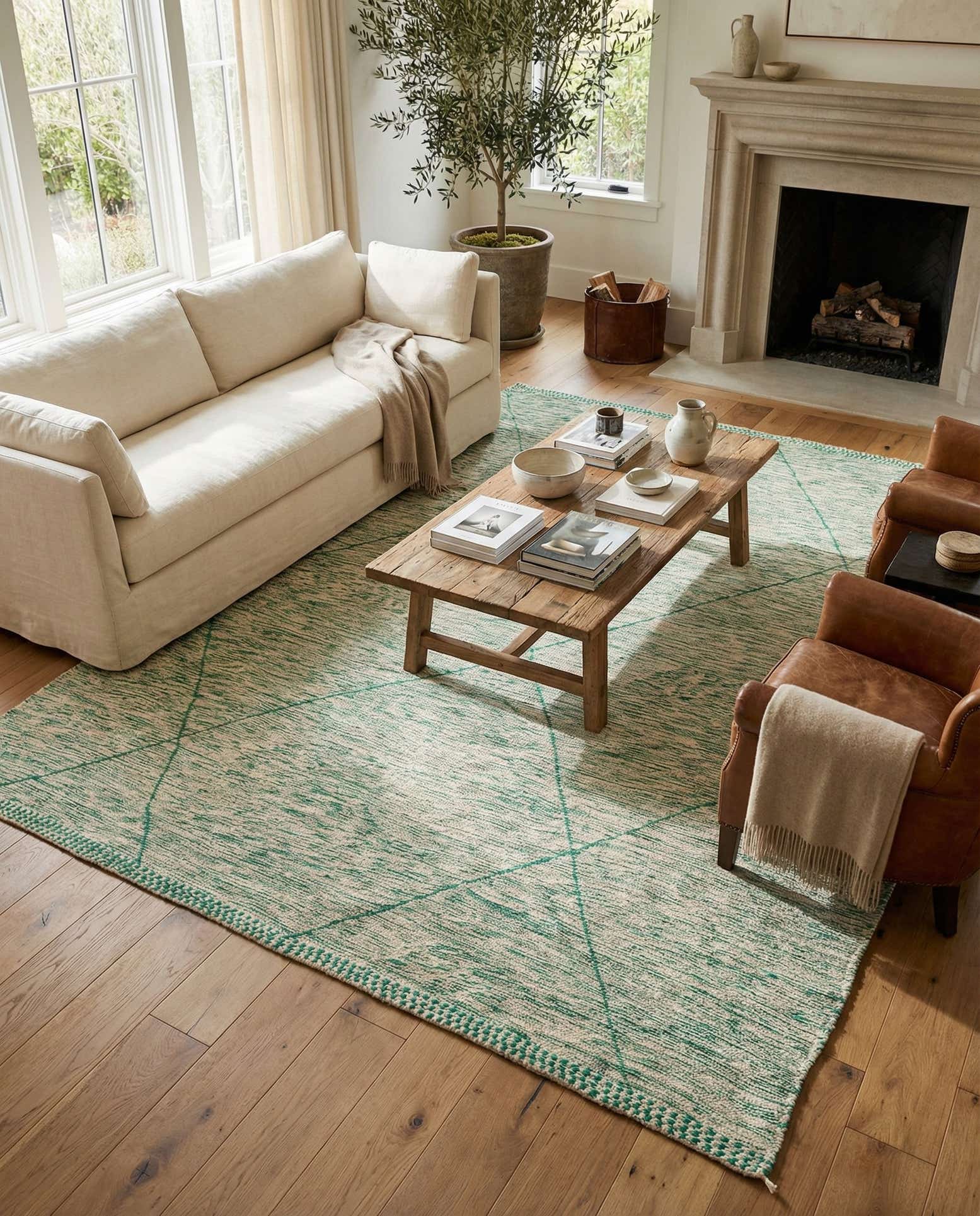 9' 4 x 12' 7 Hand Knotted Moroccan Wool Rug