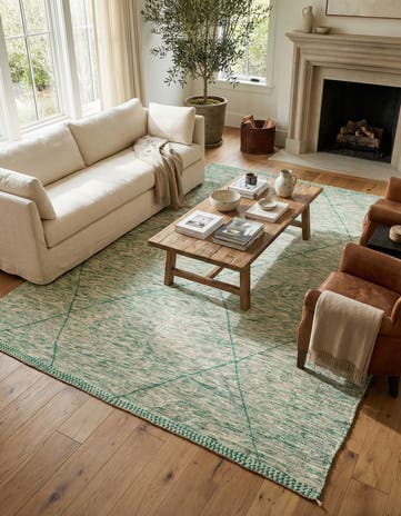9' 4 x 12' 7 Hand Knotted Moroccan Wool Rug