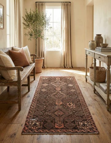 2' 6 x 5' 5 Hand Knotted Ultra Vintage Persian Wool Runner Rug