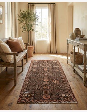 2' 6 x 5' 5 Hand Knotted Ultra Vintage Persian Wool Runner Rug