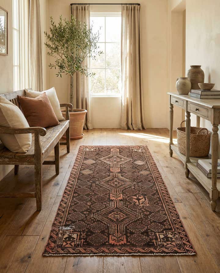 2' 6 x 5' 5 Hand Knotted Ultra Vintage Persian Wool Runner Rug