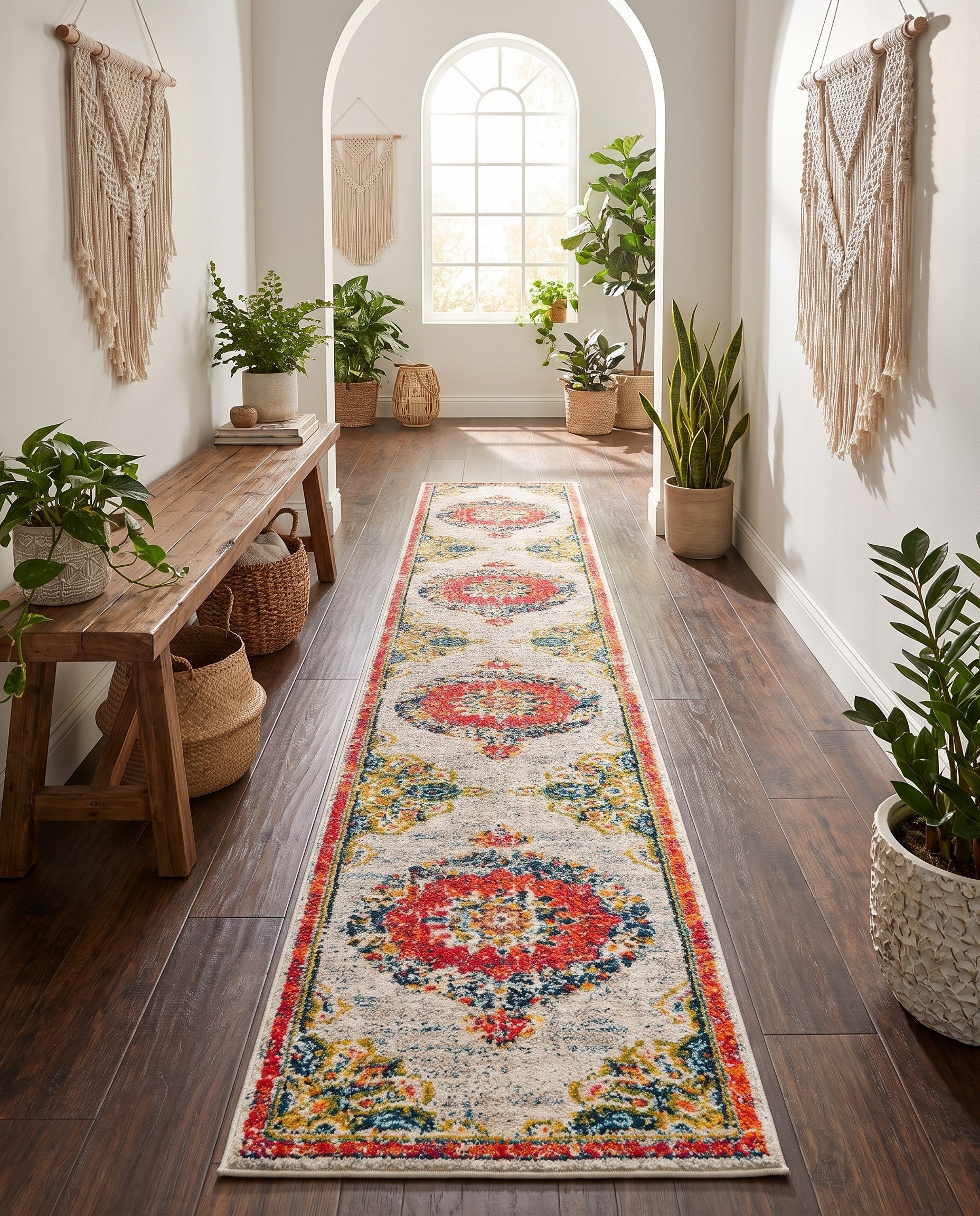 Ivory Madeline Runner Rug