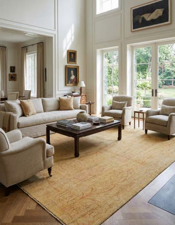 11' x 14' 7 Hand Knotted Oushak Wool Rug