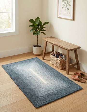 Gray Ombre Wool Rug