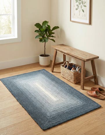 Gray Ombre Wool Rug