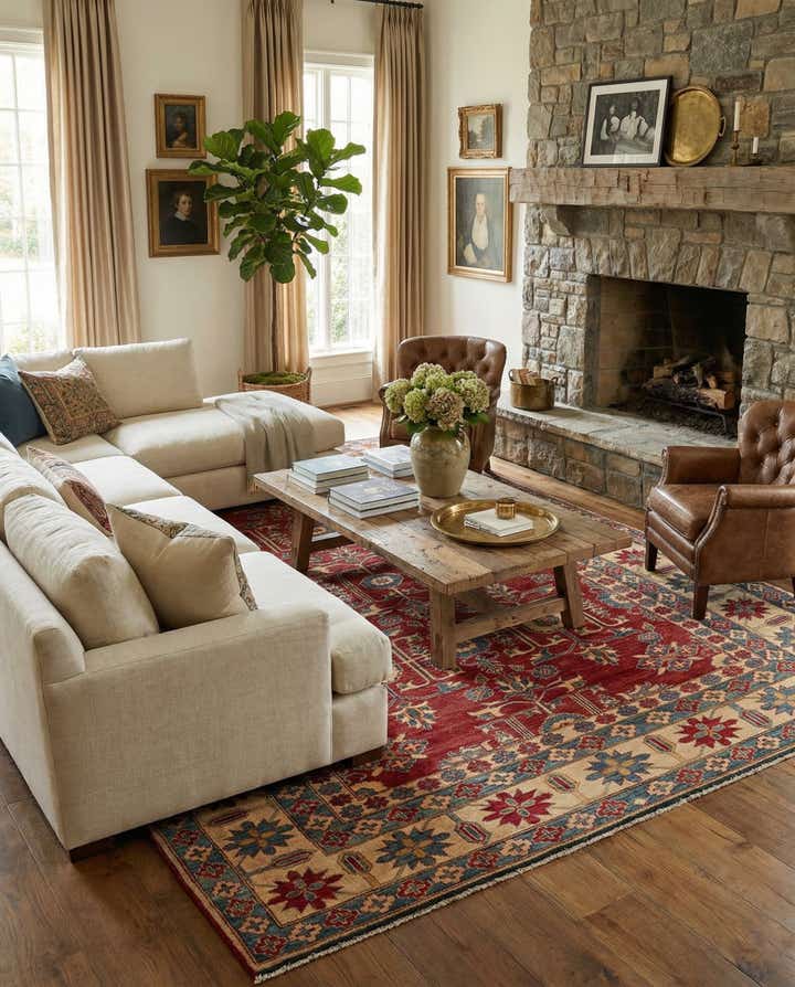 8' 2 x 12' 1 Hand Knotted Ziegler Wool Rug