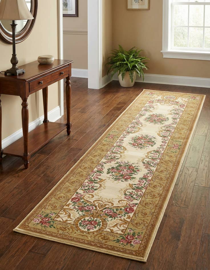Detail image of  2' 7 x 12'  Washable Traditional Indoor / Outdoor Runner Rug