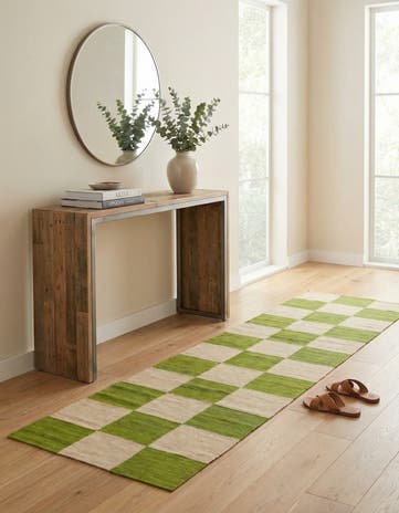 2' 10 x 9' 8 Hand Woven Kilim Modern Wool Runner Rug