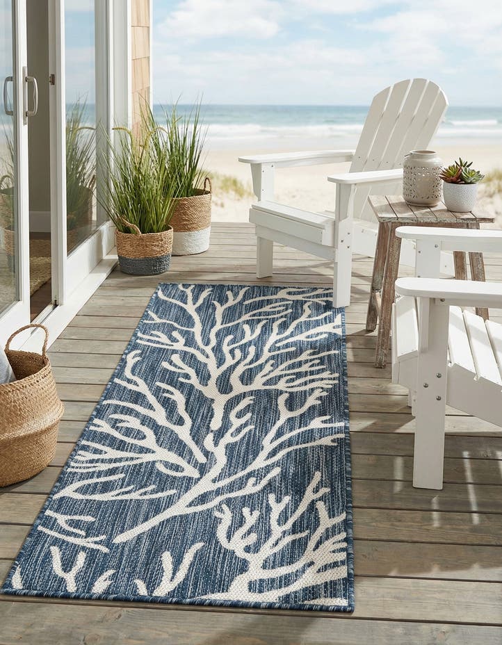 2' x 5' 3 Easy-Clean Coastal Indoor / Outdoo...