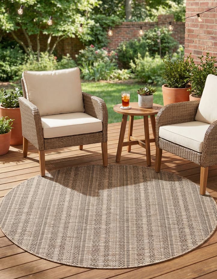 5' 3 x 5' 3 Easy-Clean Ribbon Indoor / Outdoor...