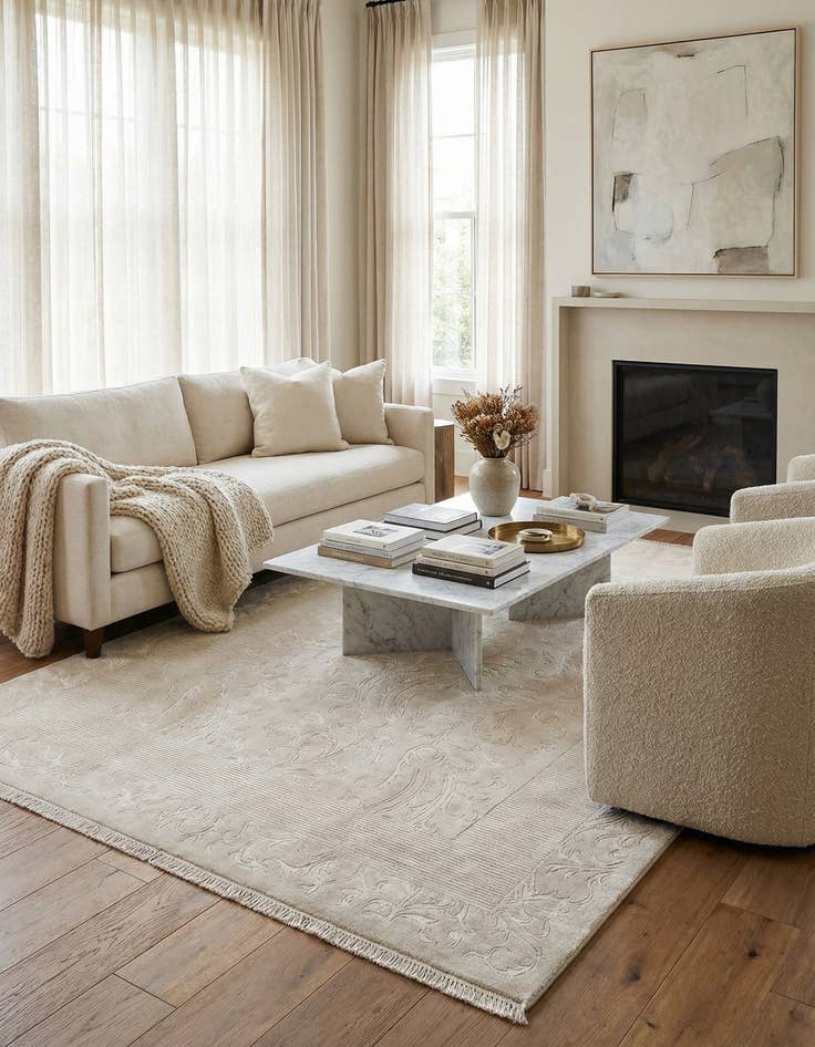 Detail image of 6' 7 x 9' 4  Hand Knotted Darya Wool Rug