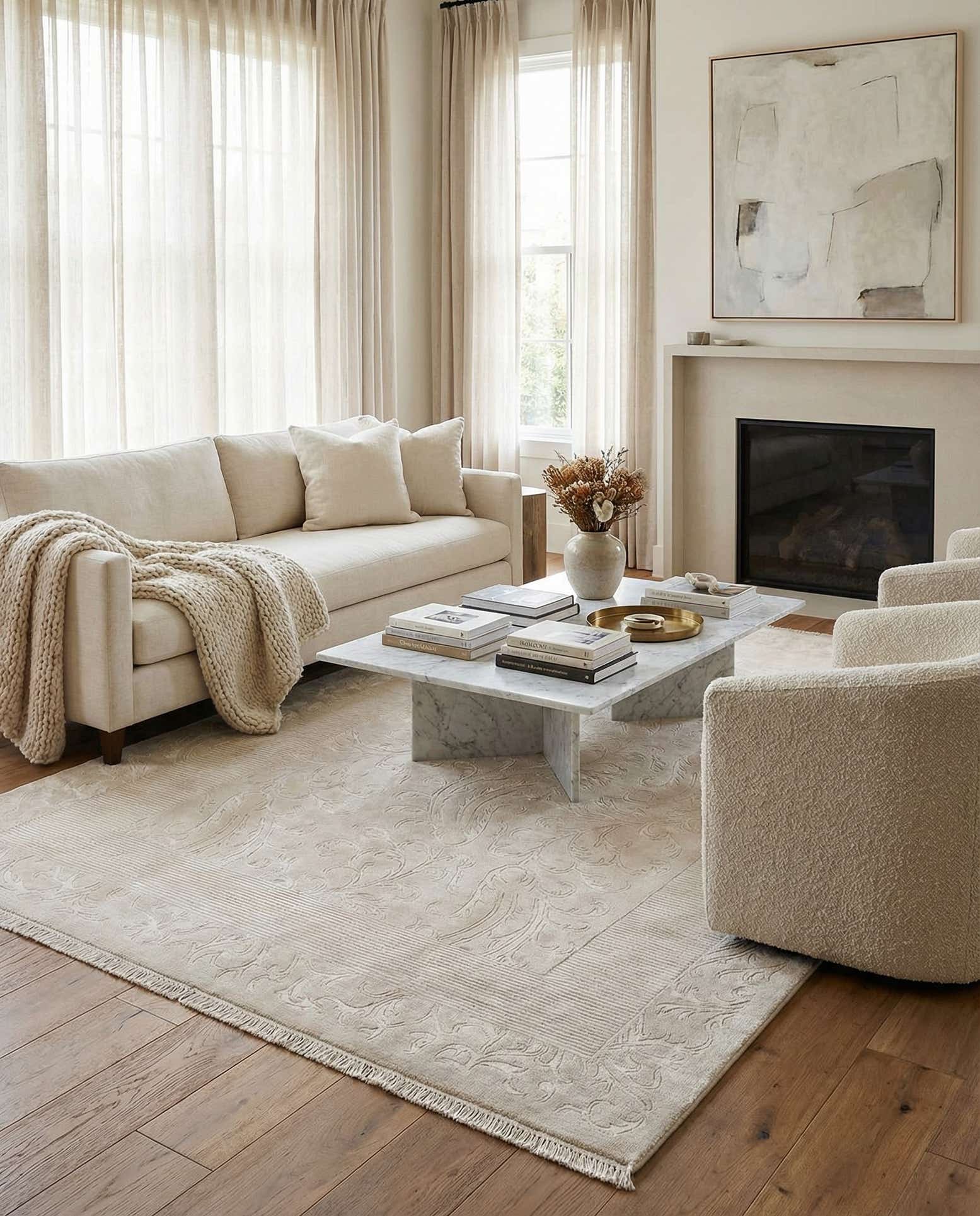 6' 7 x 9' 4 Hand Knotted Darya Wool Rug