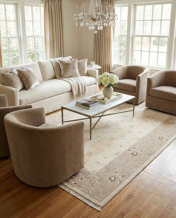 5' 9 x 8' Hand Knotted Darya Wool Rug
