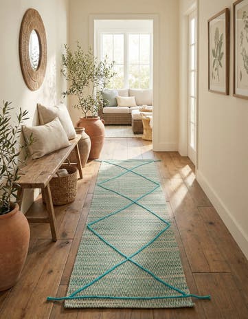 2' 7 x 9' 10 Hand Knotted Darya Wool Runner Rug