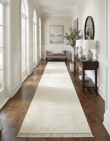 2' 7 x 13' Hand Knotted Darya Wool Runner Rug