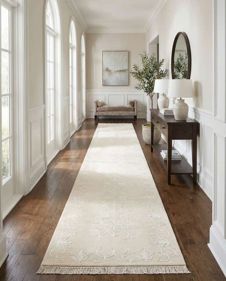 2' 7 x 13' Hand Knotted Darya Wool Runner Rug