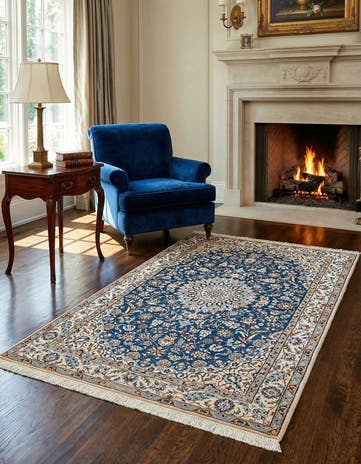 2' 11 x 4' 6 Hand Knotted Nain Rug