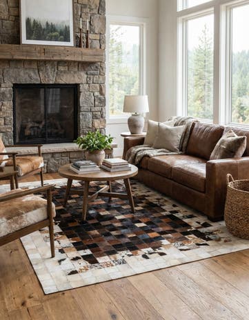 5' x 8' Cowhide Stocks Rug