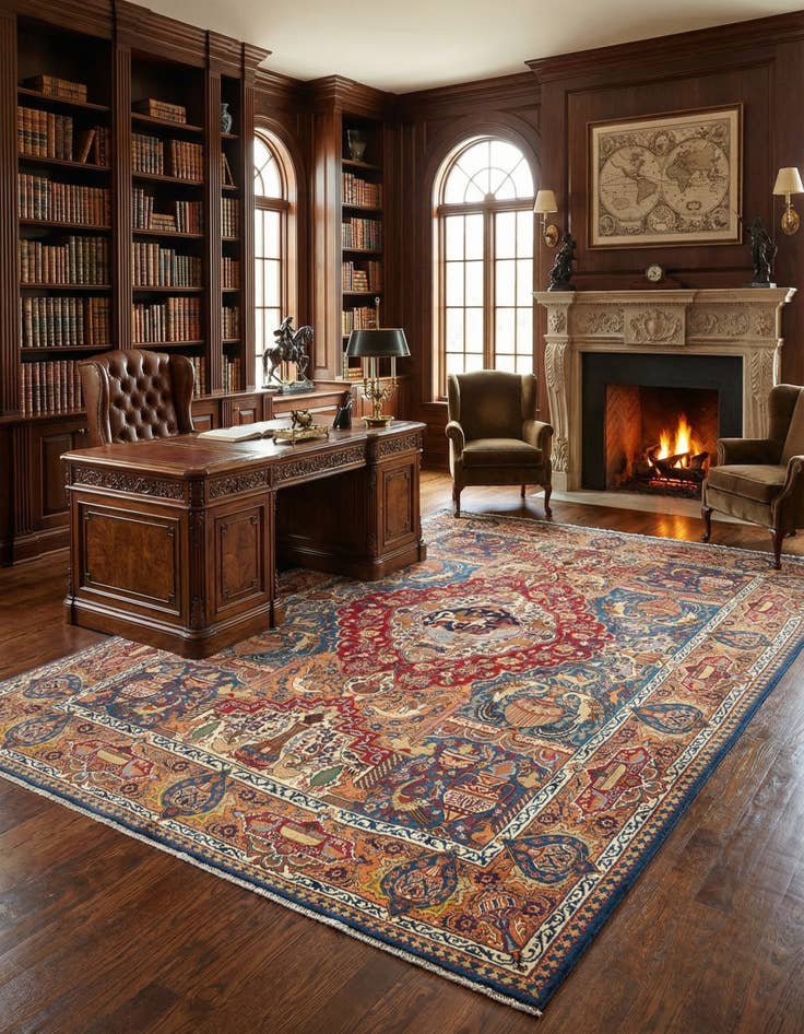 Detail image of  10' x 12' 5 Kashmar Wool Rug