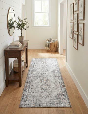 Ivory and Beige Yara Runner Rug