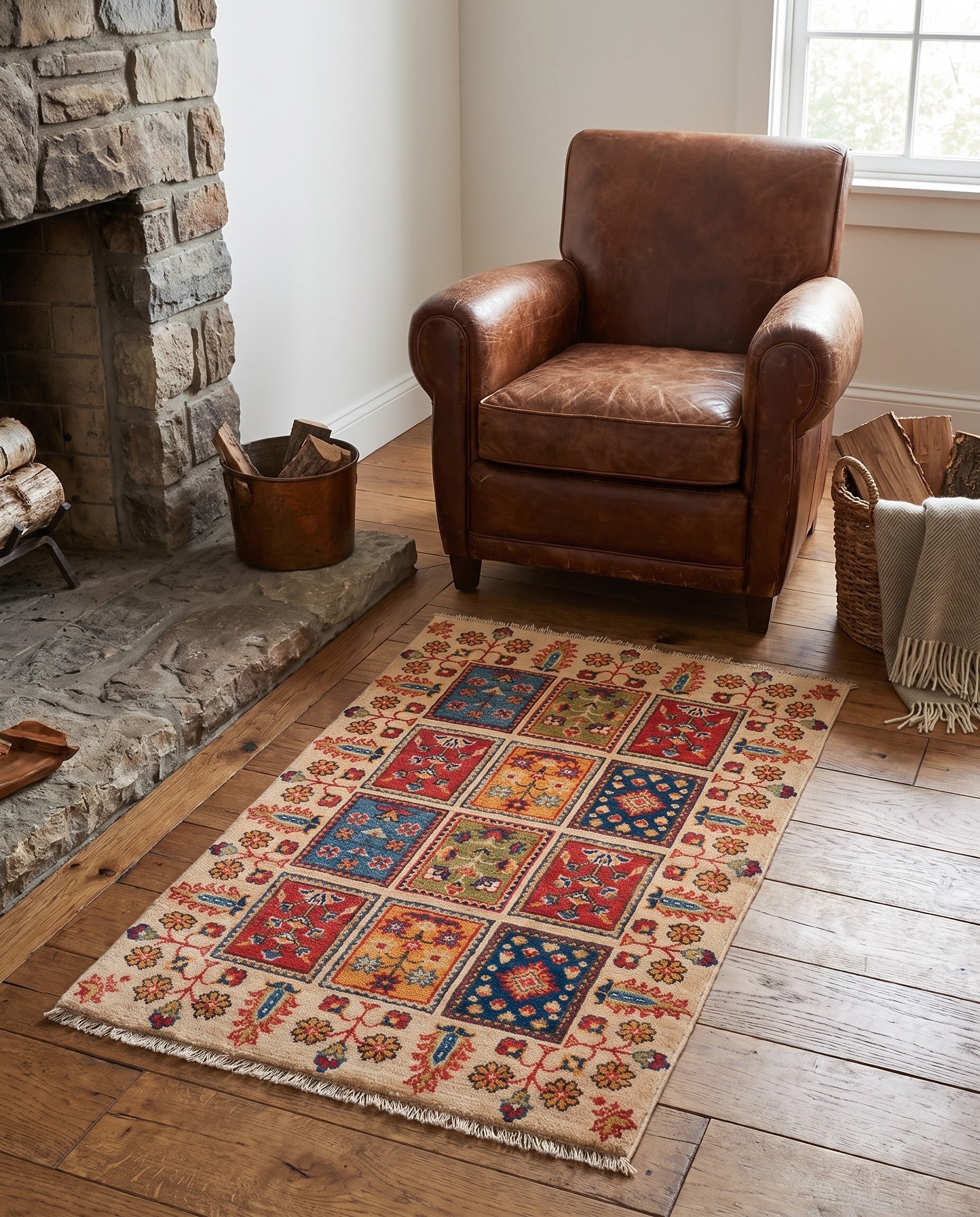 2' 9 x 4' 5 Hand Knotted Kazak Rug