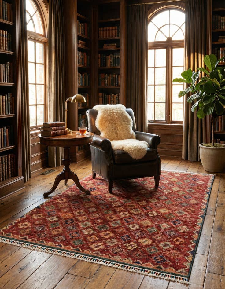 Detail image of 5' x 6' 7  Hand Knotted Ariana Ziegler Rug