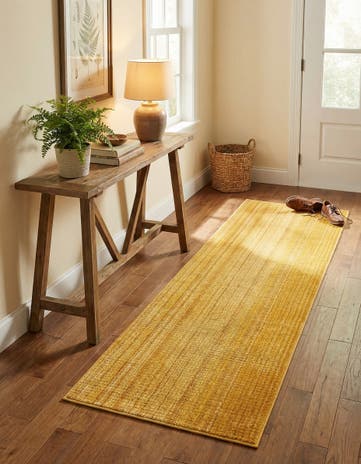 Yellow Gemstone Runner Rug