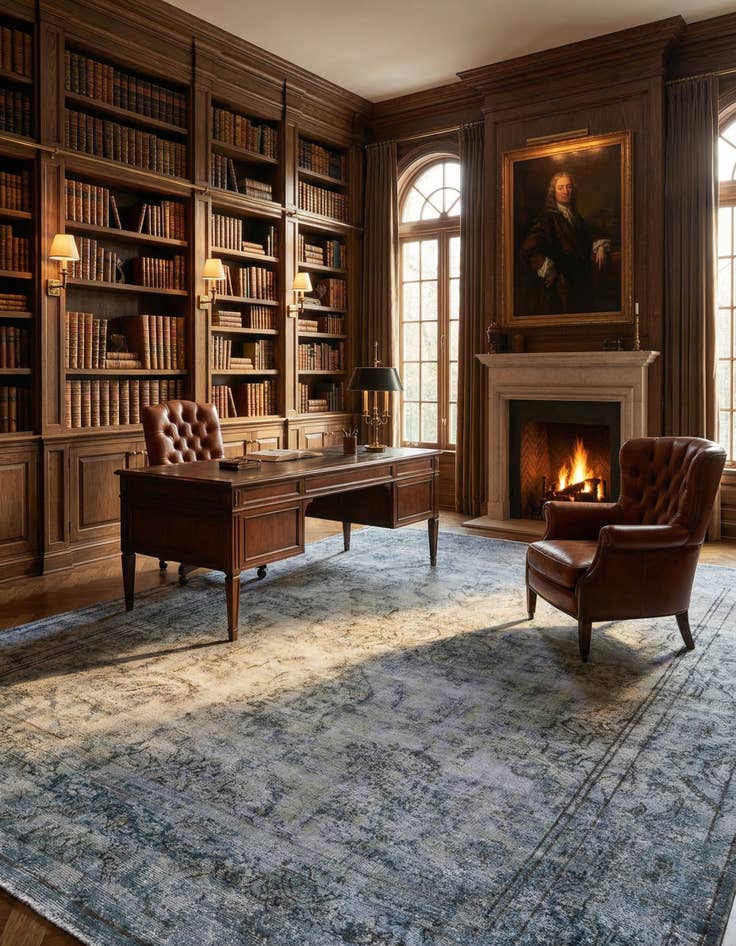 Detail image of 10' 4 x 13' 8 Vintage Royal Wool Rug