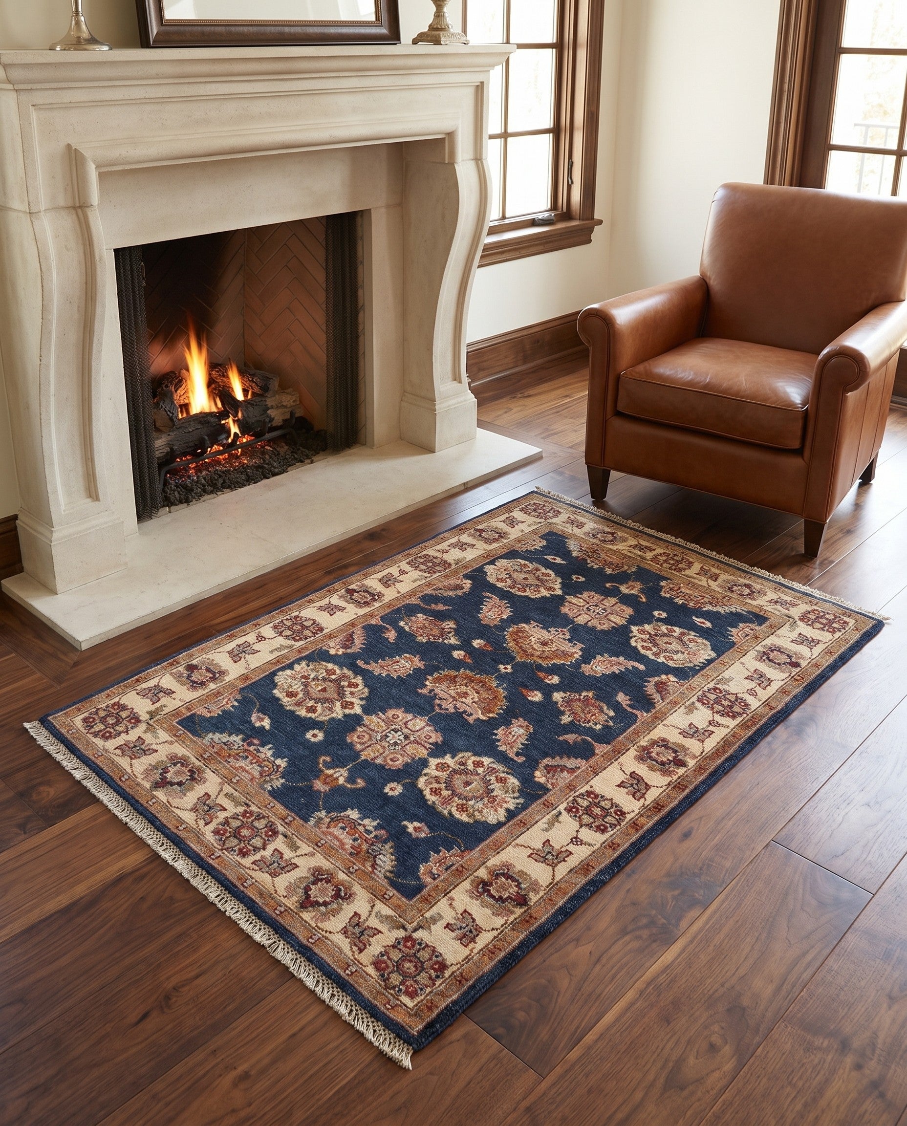 3' 1 x 4' 9 Hand Knotted Ziegler Rug